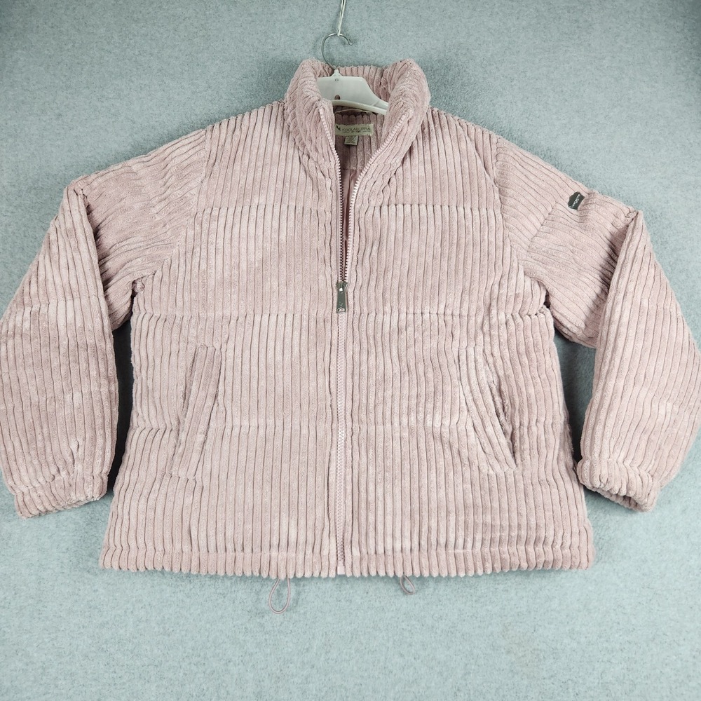 Koolaburra by UGG Jacket Womens Large Pink Corduroy Textured Cozy Full Zipper